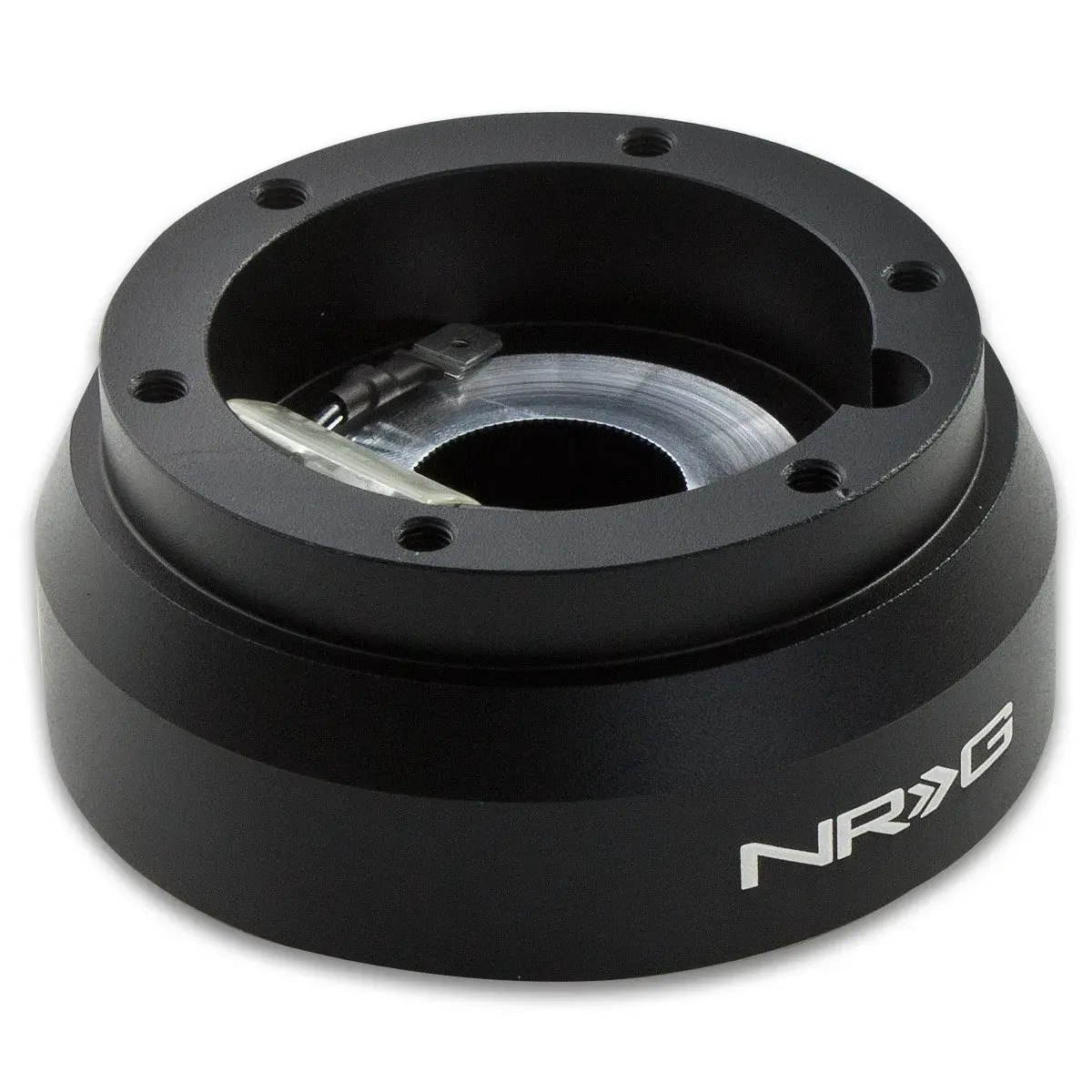 NRG Innovations SRK-181H Short Hub Adapter for Volkswagen Jetta, Golf, Corrado, Passat & Ibiza | Black Aluminum - main product image