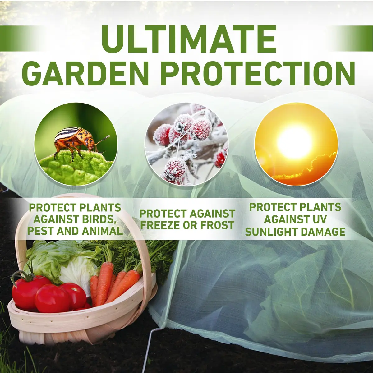 Haxnicks Easy Micromesh Tunnel Garden Cloche Standard Protects Plants & Flowers - view 5