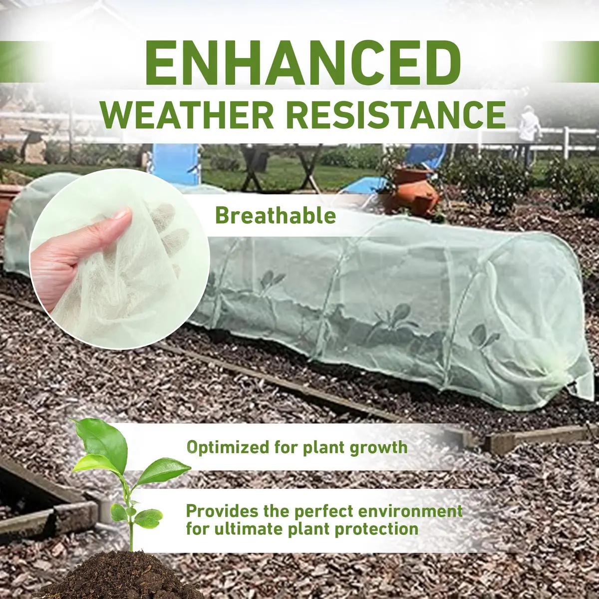 Haxnicks Easy Micromesh Tunnel Garden Cloche Standard Protects Plants & Flowers - view 6