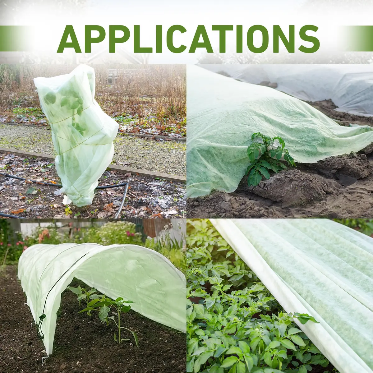 Haxnicks Easy Micromesh Tunnel Garden Cloche Standard Protects Plants & Flowers - view 7