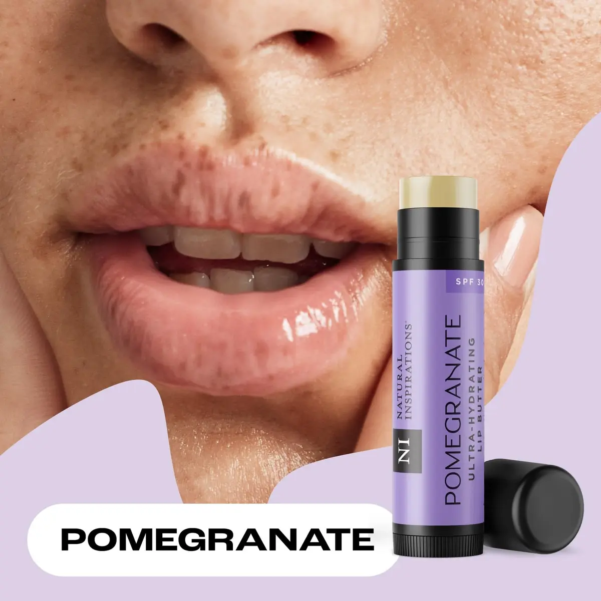 Natural Inspirations Pomegranate SPF 30 Lip Butter 0.15oz | Organic Moisturizer with Sun Protection - view 4