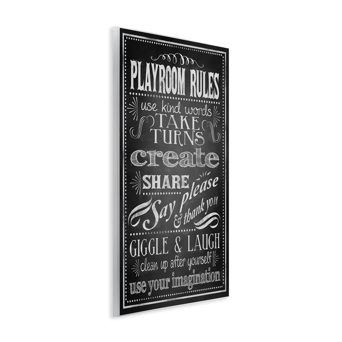 Stupell Industries Playroom Rules Use Kind Words Wall Plaque 10 x 15 Inch | Positive Affirmations for Kids - view 2