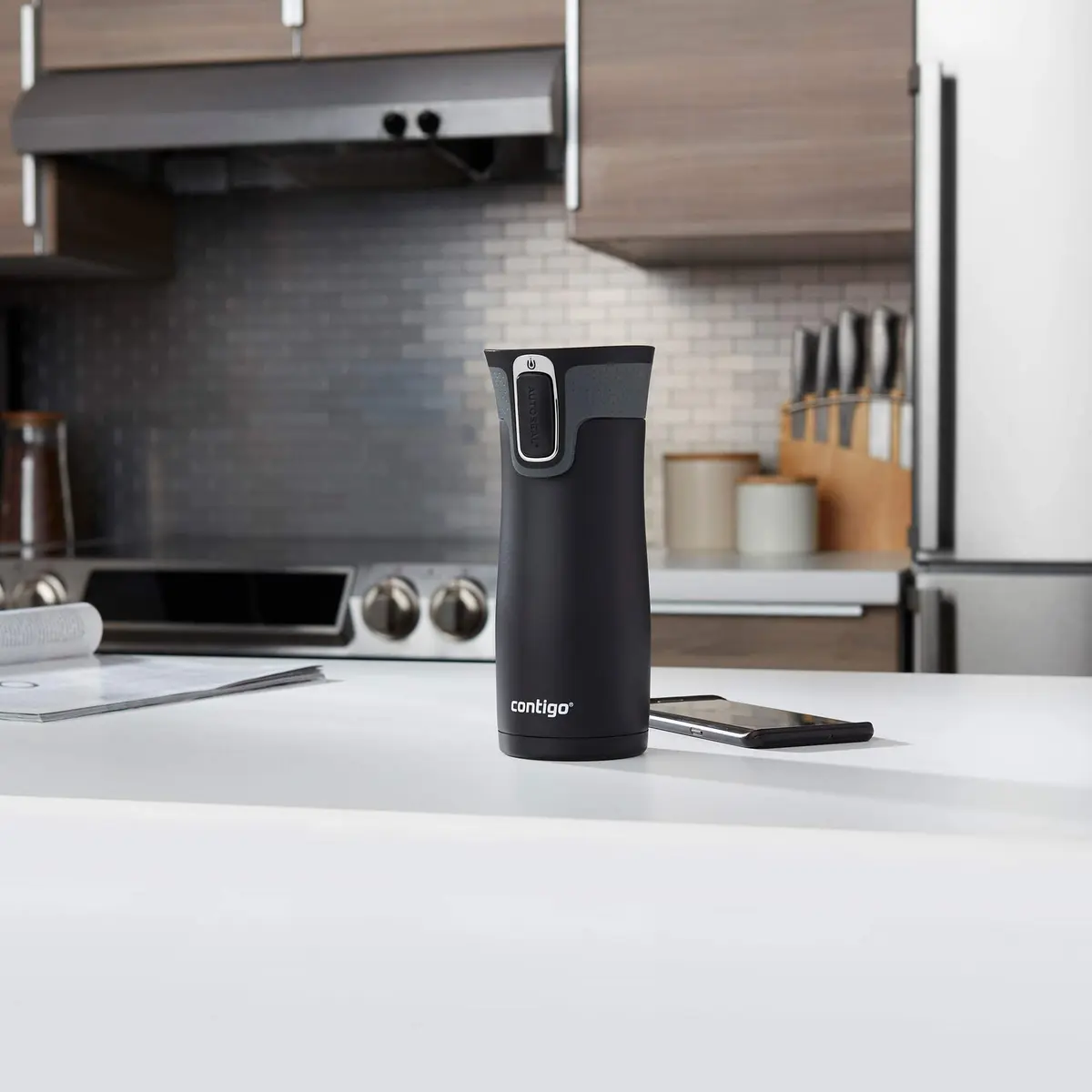 Contigo West Loop Stainless Steel Travel Mug with AUTOSEAL Lid, 16oz (473ml), Black | Spill-Proof Coffee Tumbler for Commutes - view 2