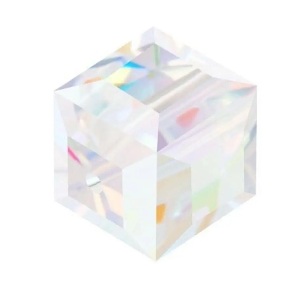 Adabele 100pcs Crystal Beads 4mm | Faceted Cube Glass for Jewelry & Crafts - view 2