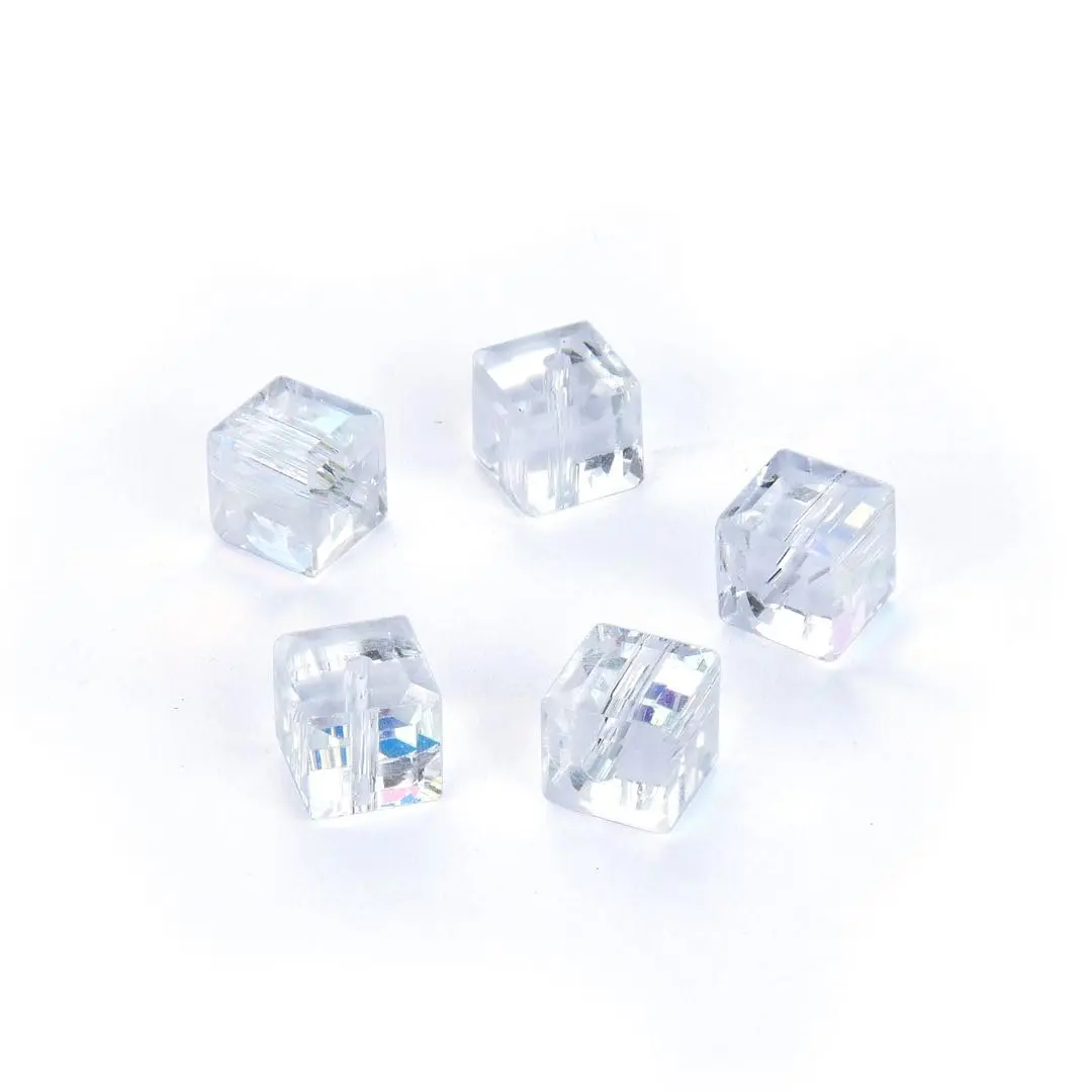 Adabele 100pcs Crystal Beads 4mm | Faceted Cube Glass for Jewelry & Crafts - view 5
