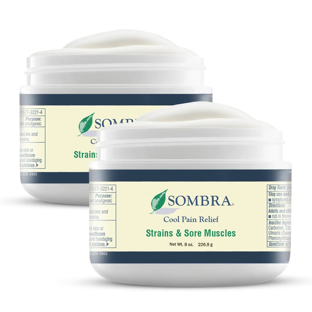 Sombra Cool Pain Relief Gel 8 oz (2 Pack) for Muscle Recovery & Sore Muscles | Controlled Cooling, Fast Absorption - main product image