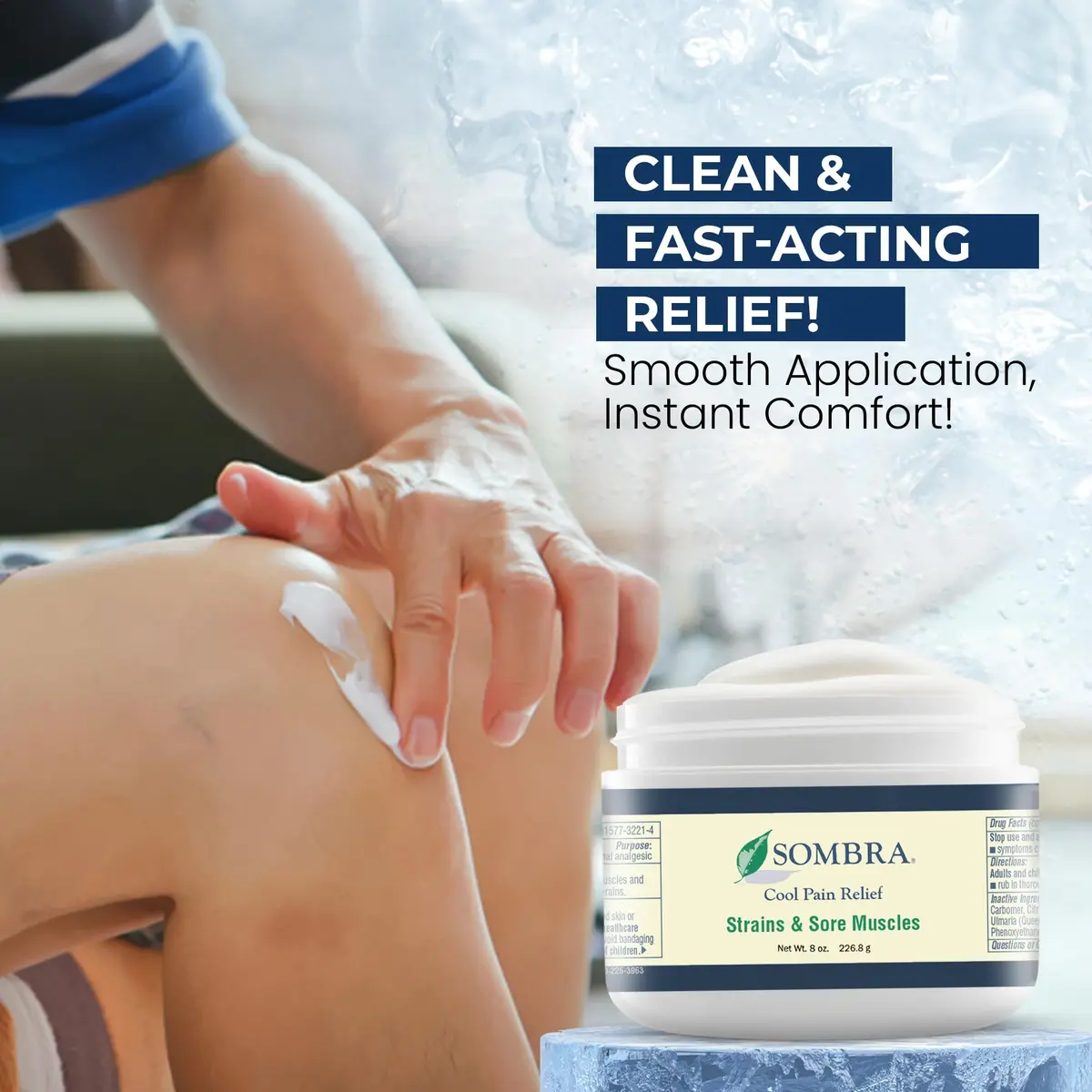 Sombra Cool Pain Relief Gel 8 oz (2 Pack) for Muscle Recovery & Sore Muscles | Controlled Cooling, Fast Absorption - view 6