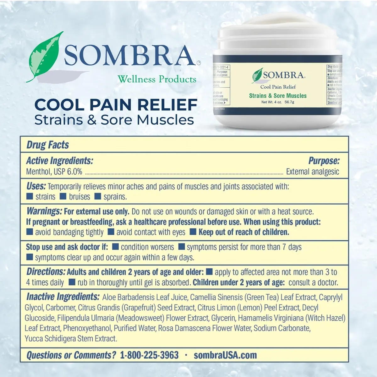 Sombra Cool Pain Relief Gel 8 oz (2 Pack) for Muscle Recovery & Sore Muscles | Controlled Cooling, Fast Absorption - view 7