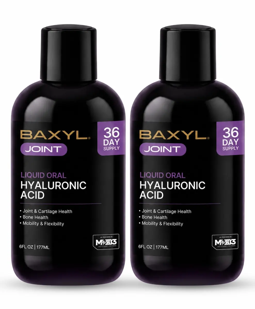 BAXYL Liquid Hyaluronic Acid Supplement for Joint & Skin, 6 Oz | Fast Absorbing, Vegan, Gluten-Free - main product image