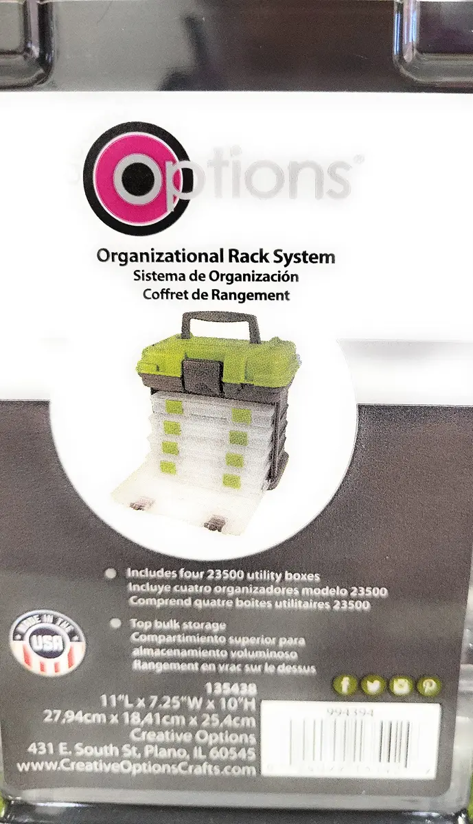 Creative Options Grab'n'Go Rack System, Small | Portable Craft Organizer with Acrylic Windows - view 6