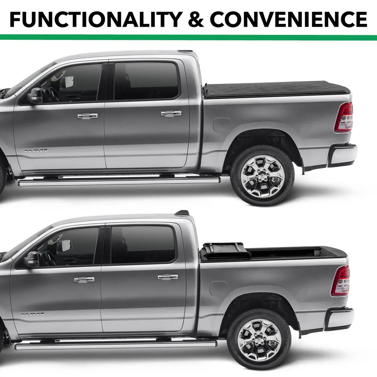 Gator ETX Soft Tri-Fold Truck Bed Tonneau Cover | 8' 2" Bed | Heavy-Duty Vinyl, Easy No-Tool Install, Made in the USA - view 3