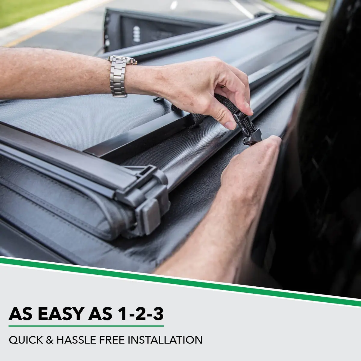 Gator ETX Soft Tri-Fold Truck Bed Tonneau Cover | 8' 2" Bed | Heavy-Duty Vinyl, Easy No-Tool Install, Made in the USA - view 4