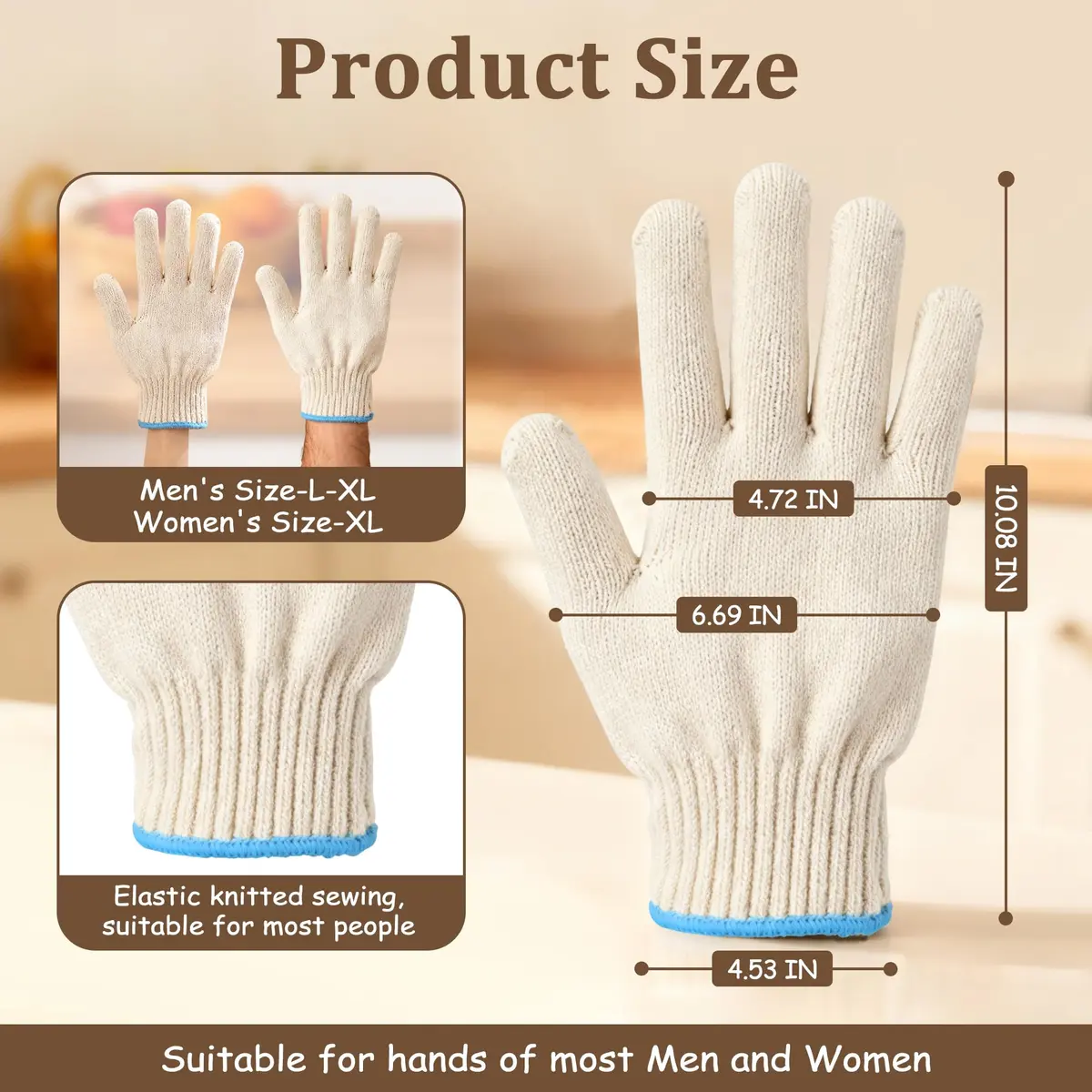 MARKETTY Heat Resistant Gloves 932°F Oven Gloves 1 Pair | Cut-Resistant Grill Gloves - view 2