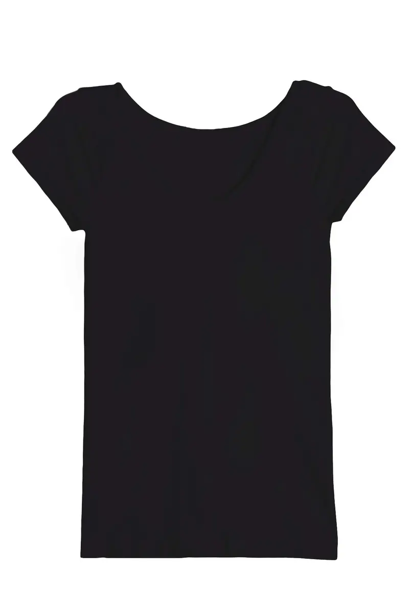 NIKIBIKI Women Seamless Cap Sleeve Scoop Neck Fitted Top | Made in USA, One Size (Black) - view 6