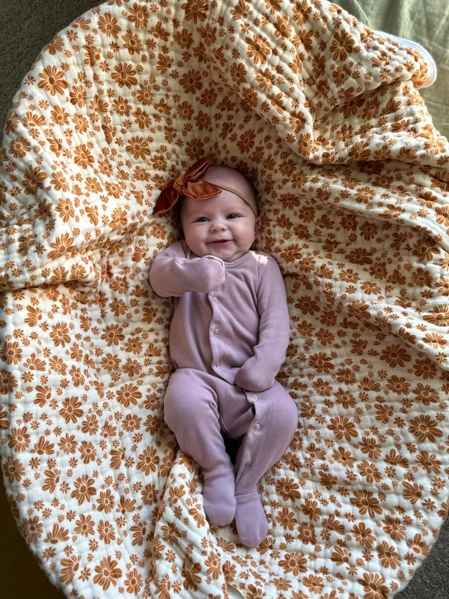 L'ovedbaby Baby Girls Organic Snap One-Piece Footies, Lavender, 0-3 Months US | GOTS Certified Organic Cotton - view 3