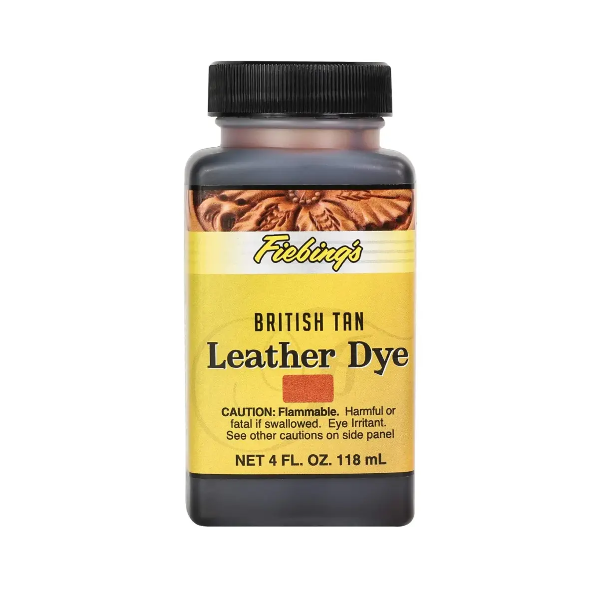Fiebing's British Tan Leather Dye 118ml (4 fl oz) - Alcohol-Based Penetrating Dye - main product image