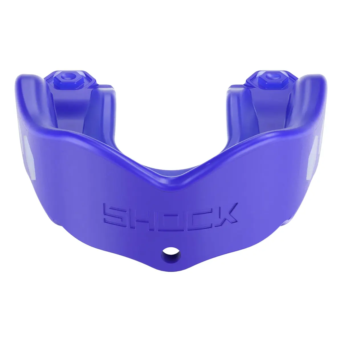 Shock Doctor Gel Max Youth Mouth Guard with Strap, Blue, Unflavored, 1 Count | Heavy Duty Protection & Custom Fit - main product image