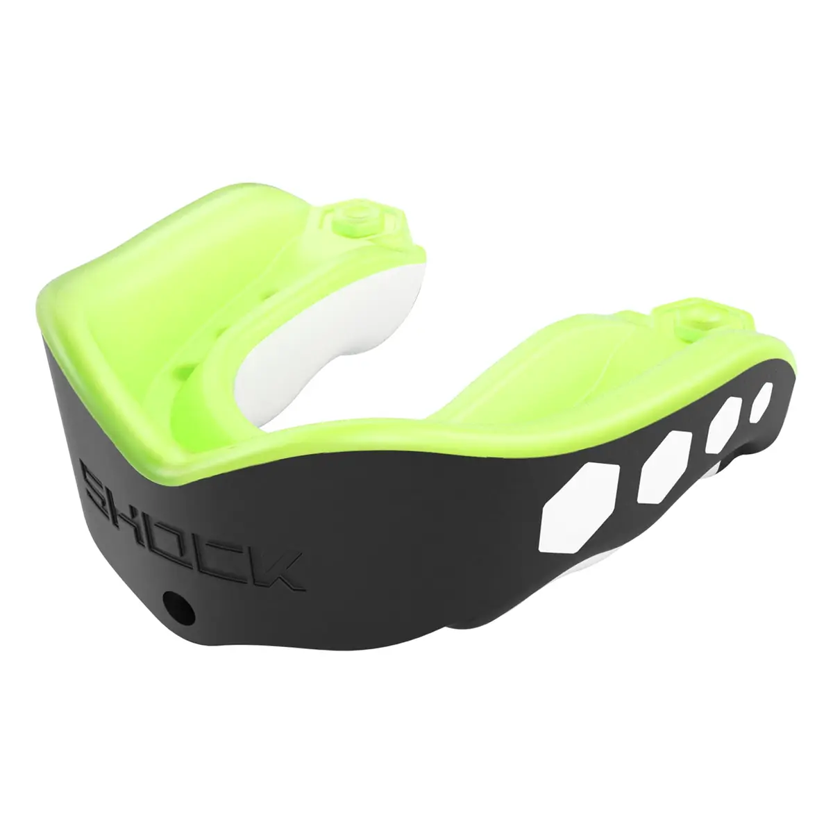 Shock Doctor Gel Max Heavy Duty Sports Mouthguard with Strap, Adult & Youth, Lemonlime, 1 Count | Boil and Bite Custom Fit for Contact Sports - view 2