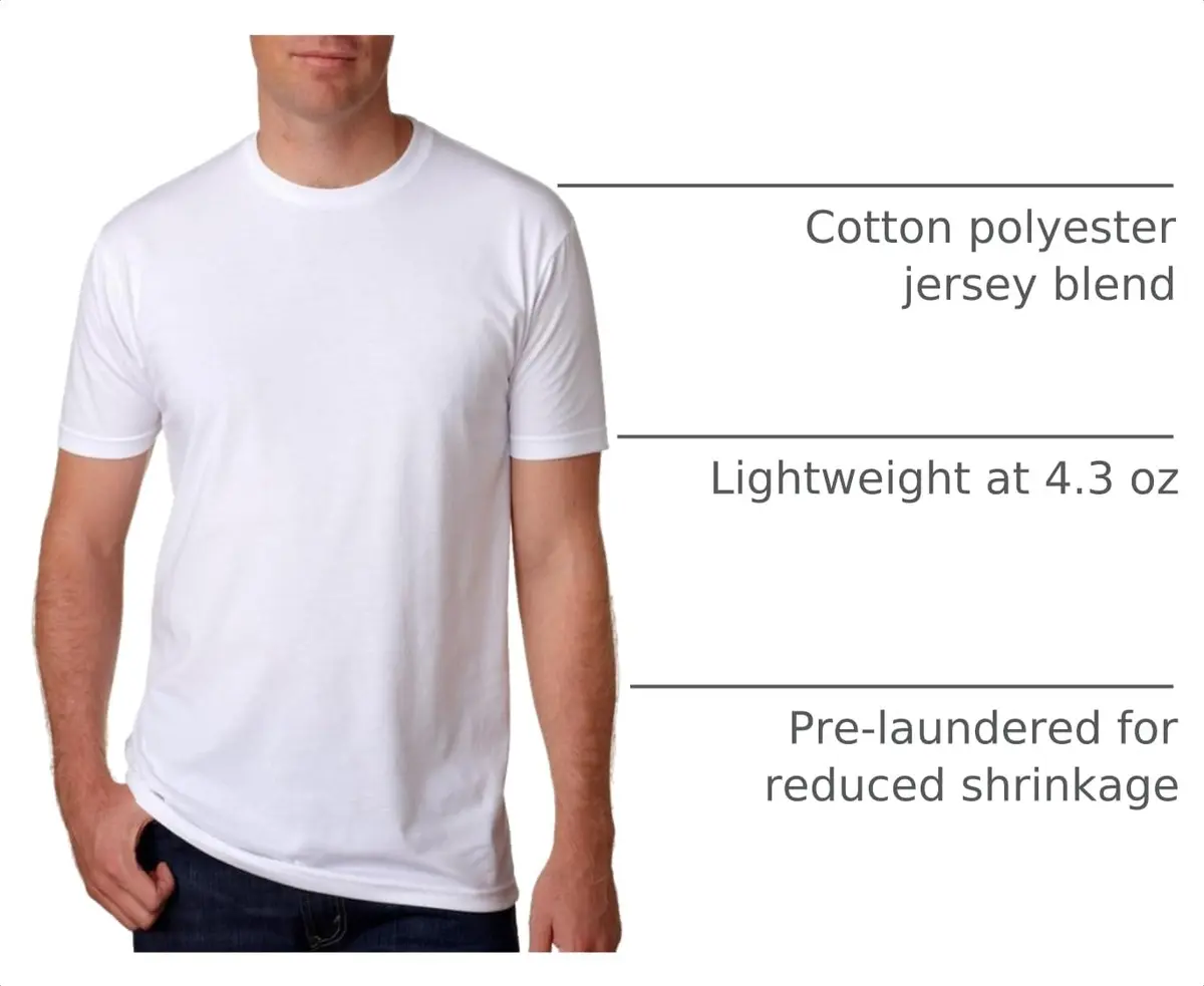 The Next Level Sueded Crew XL RED | Casual Men's T-Shirt, 60% Cotton & 40% Polyester, Regular Fit — White / Small - view 4