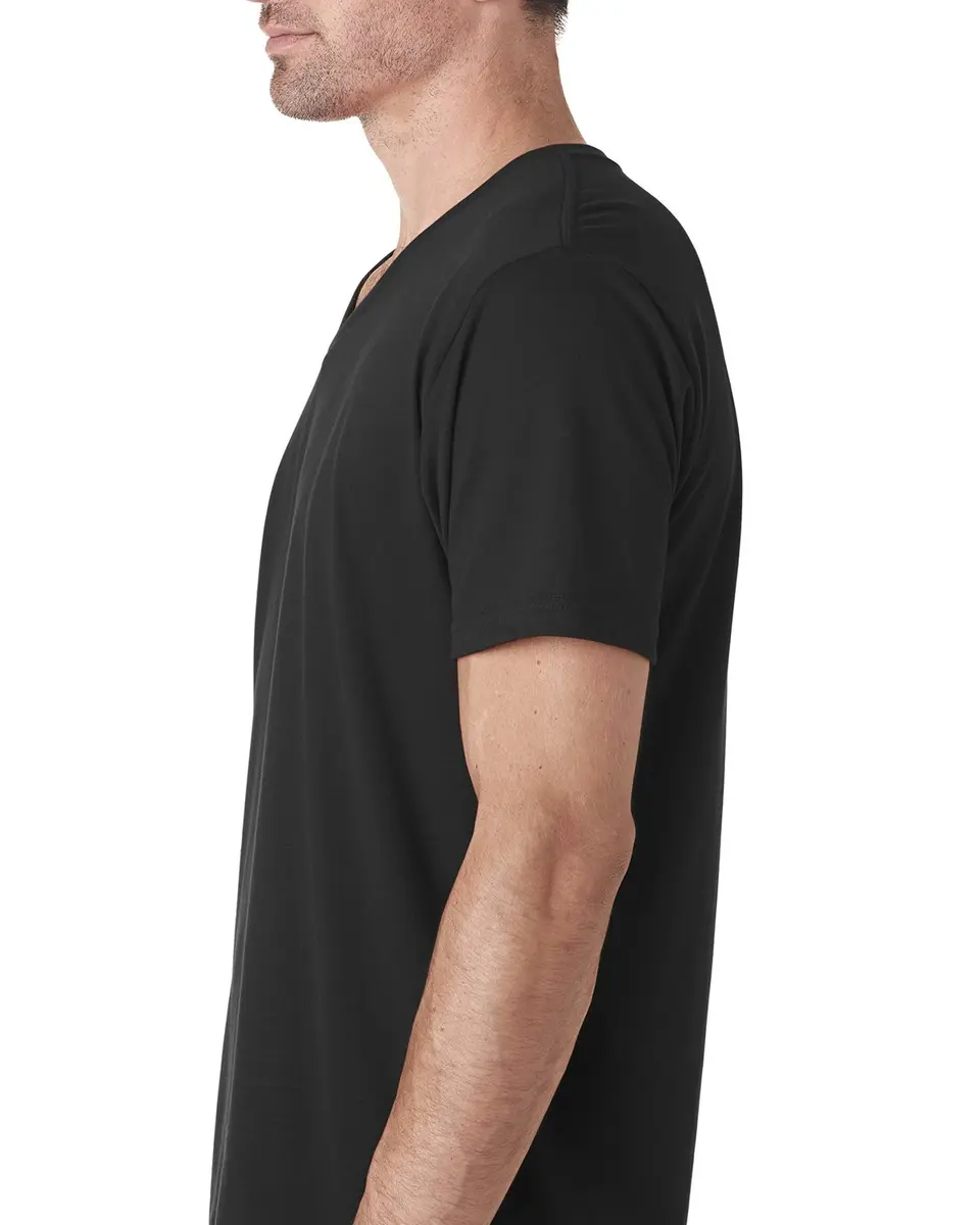 The Next Level Men's Sueded V-Neck T-Shirt Black XS | Lightweight Cotton-Poly Blend for Daily Wear - view 3