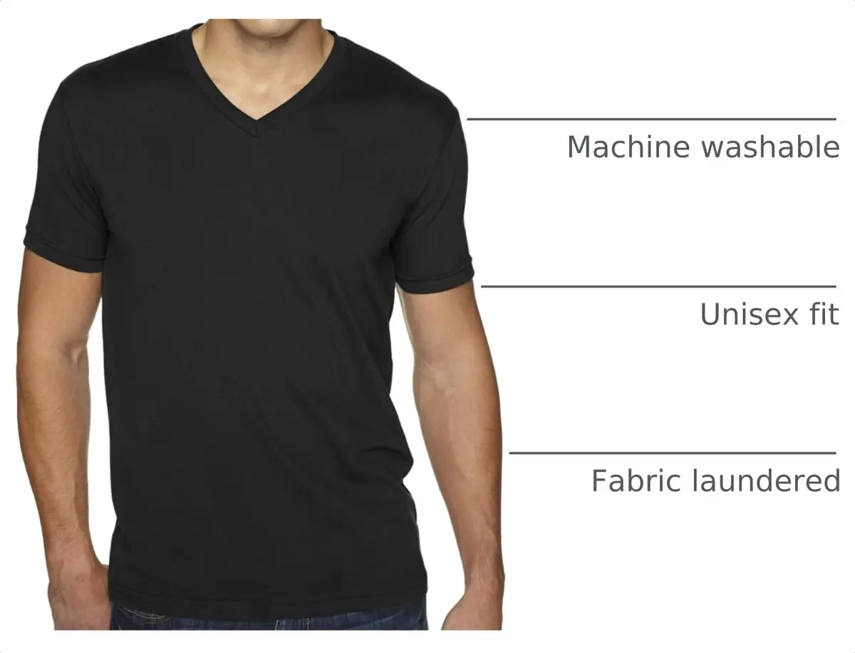 The Next Level Men's Sueded V-Neck T-Shirt Black XS | Lightweight Cotton-Poly Blend for Daily Wear - view 4