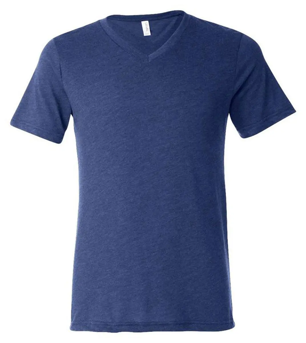 Bella + Canvas Triblend Short Sleeve V-Neck Tee Navy XS | Modern Casual Fit - main product image