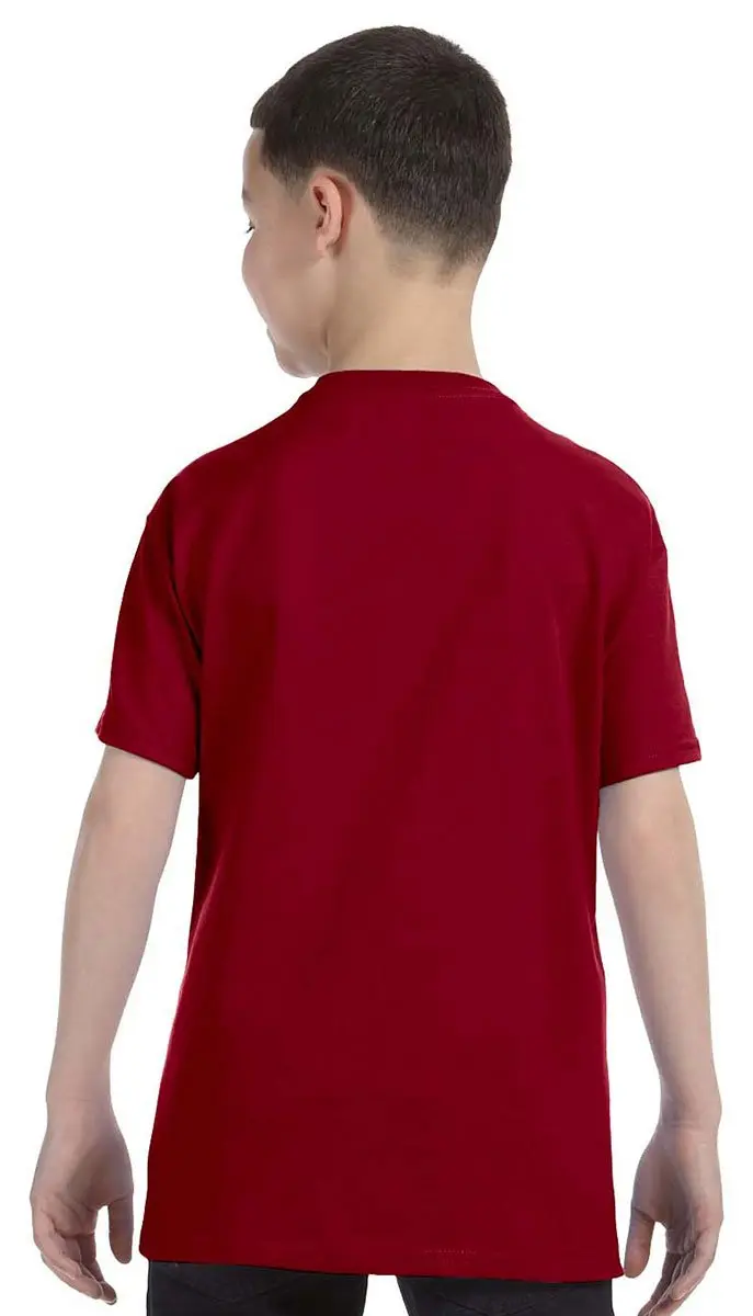 Gildan Youth Heavy Cotton T-Shirt 20F Safety Orange Medium | Durable 100% Cotton Tee for Kids - view 2