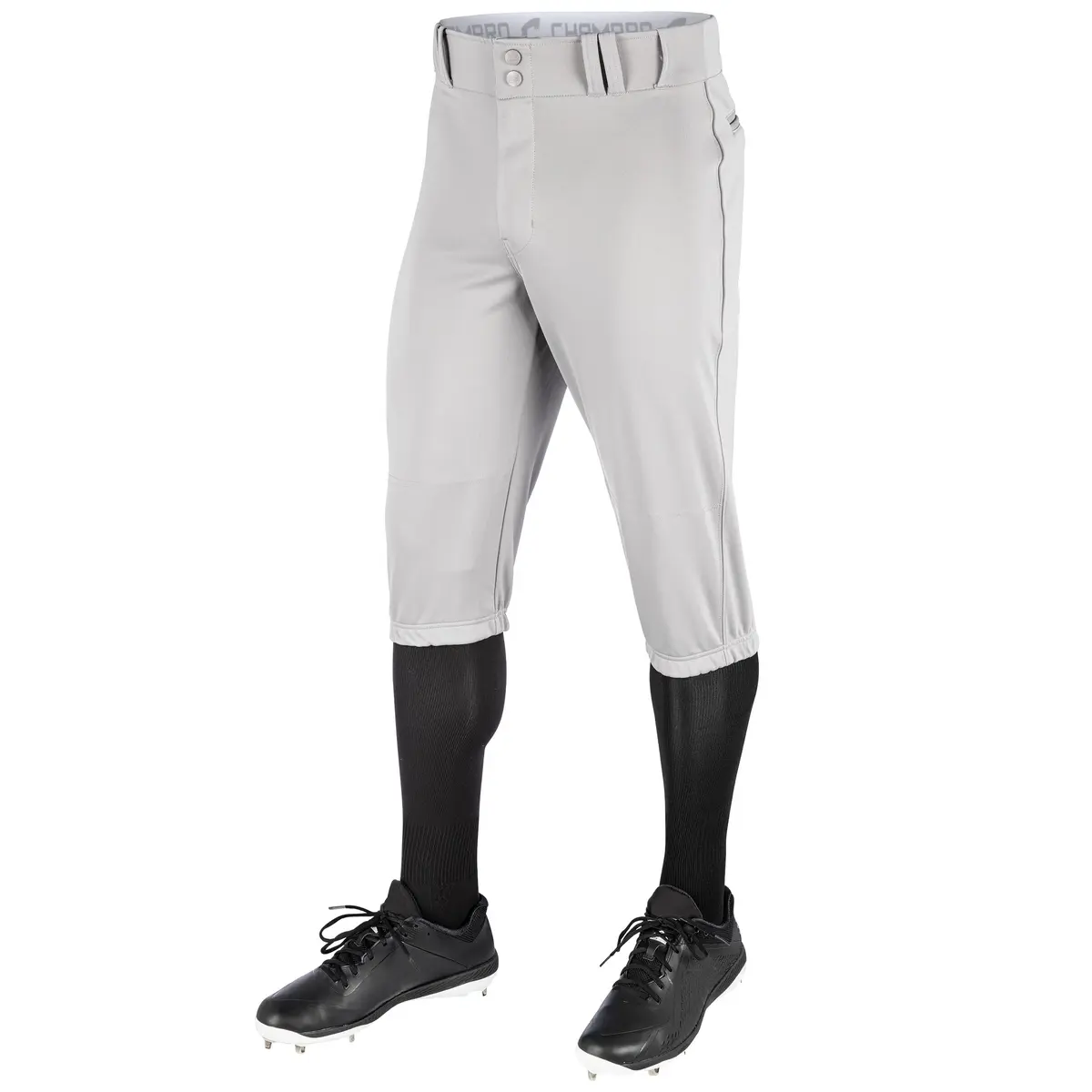 CHAMPRO Triple Crown Polyester Knicker, Grey, Small US | Durable Baseball Pants with Reinforced Knees - main product image