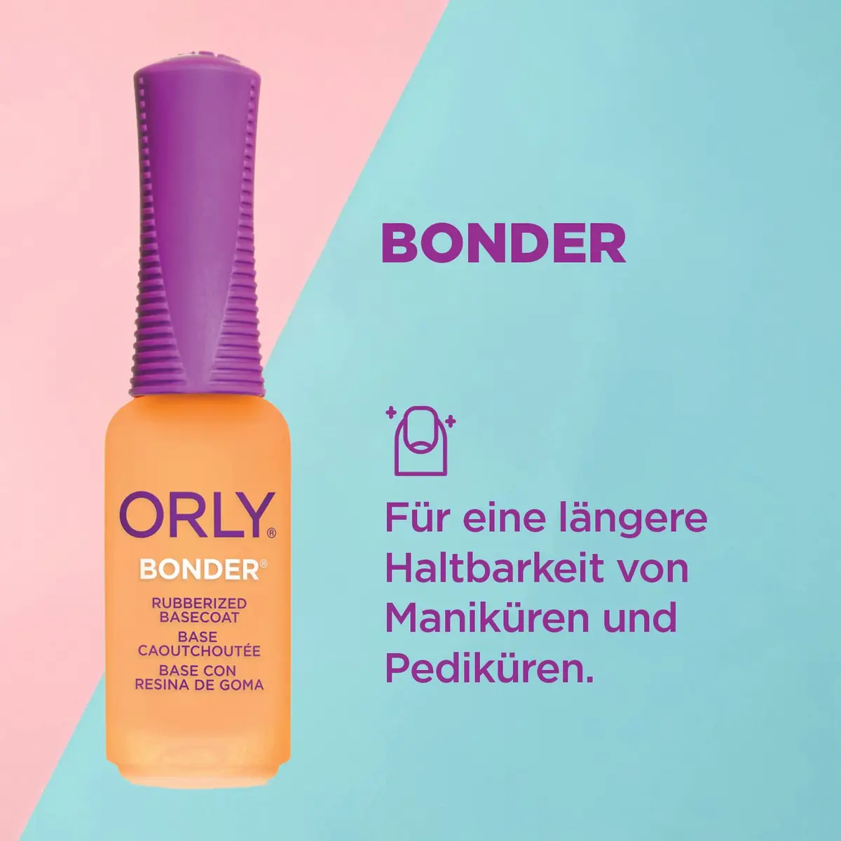 Orly Bonder Rubberized Nail Base Coat 0.3oz | Long-Lasting Adhesion for Nails - view 2