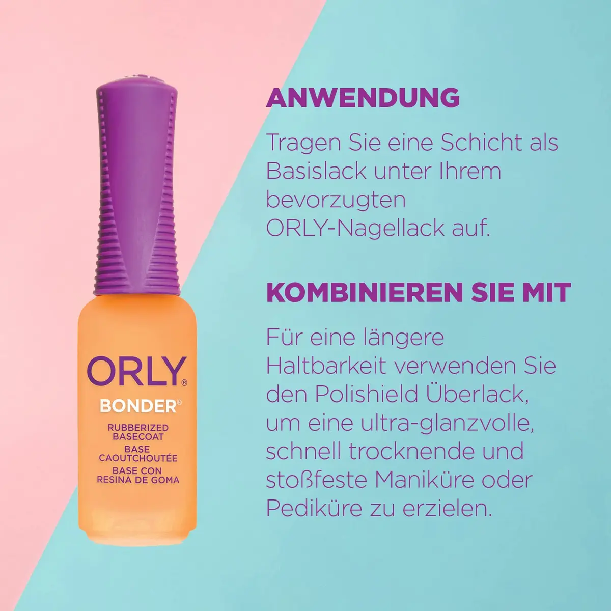 Orly Bonder Rubberized Nail Base Coat 0.3oz | Long-Lasting Adhesion for Nails - view 3