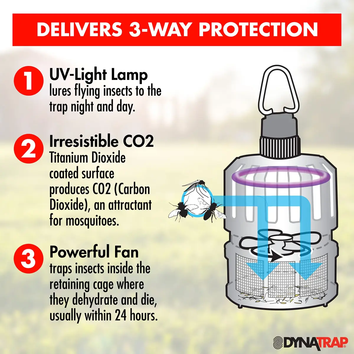 DynaTrap DT150 Indoor Mosquito & Flying Insect Trap | Kills Mosquitoes, Flies, Moths, Gnats, & Other Flying Insects - view 9