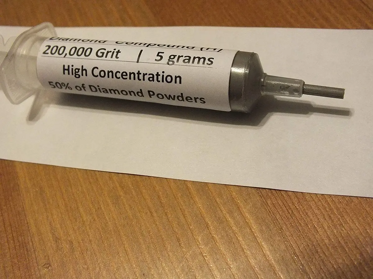 TechDiamondTools Diamond Polishing Compound 5g Syringe | 200,000 Grit (0-0.1 Micron) for Mirror Finish on Metals, Glass, Gemstones - view 9