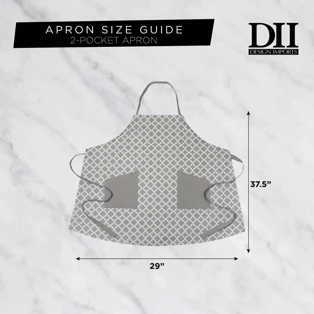 DII Chef Style Cotton Apron | Adjustable Straps & Large Pocket, Wine - view 7