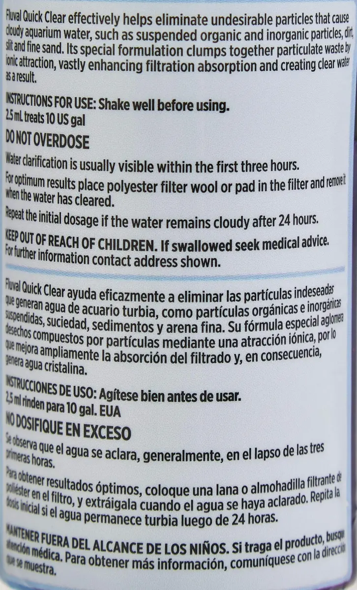Fluval Quick Clear Aquarium Water Treatment 120ml (4 fl oz) | Traps Floating Particles - view 4