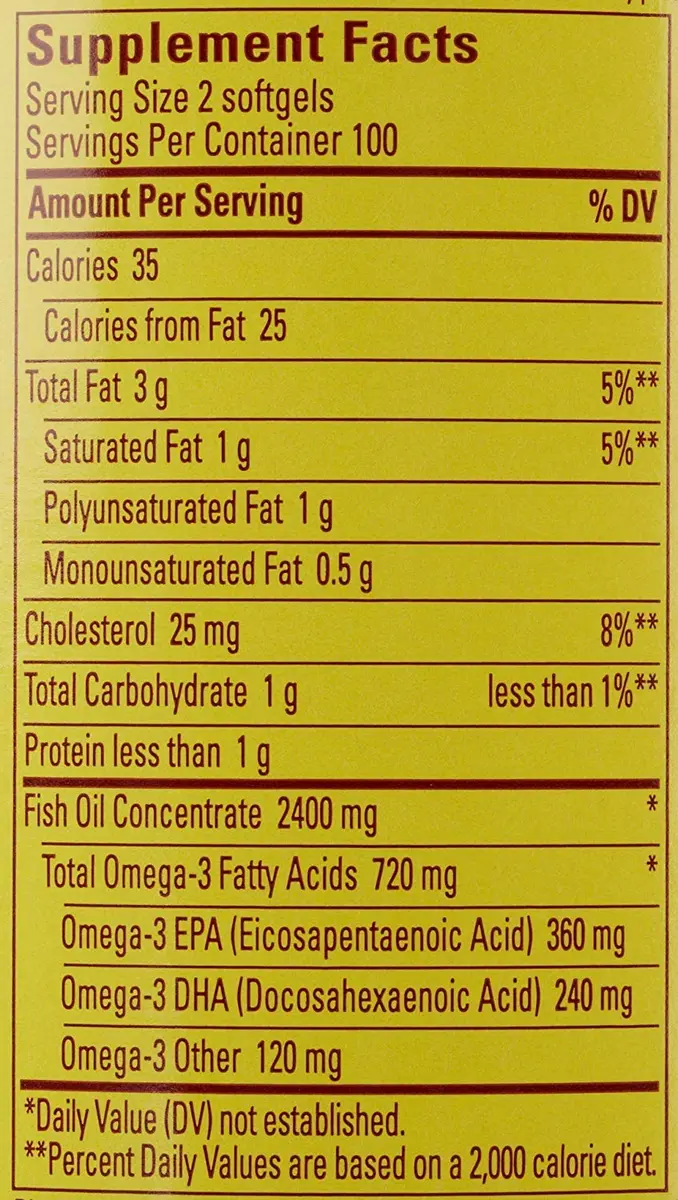 Nature Made Burp-Less Fish Oil 1200 mg | Omega 3 Supplement for Heart & Brain - view 2