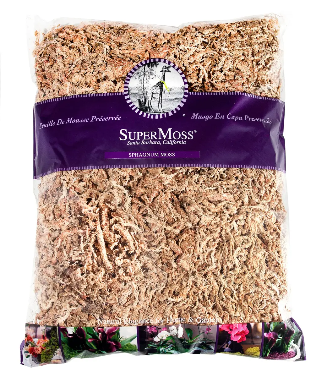SuperMoss Orchid Sphagnum Moss 1.11 kg (2 lb) Bag | Premium Long Fiber for Orchids & Succulents - main product image
