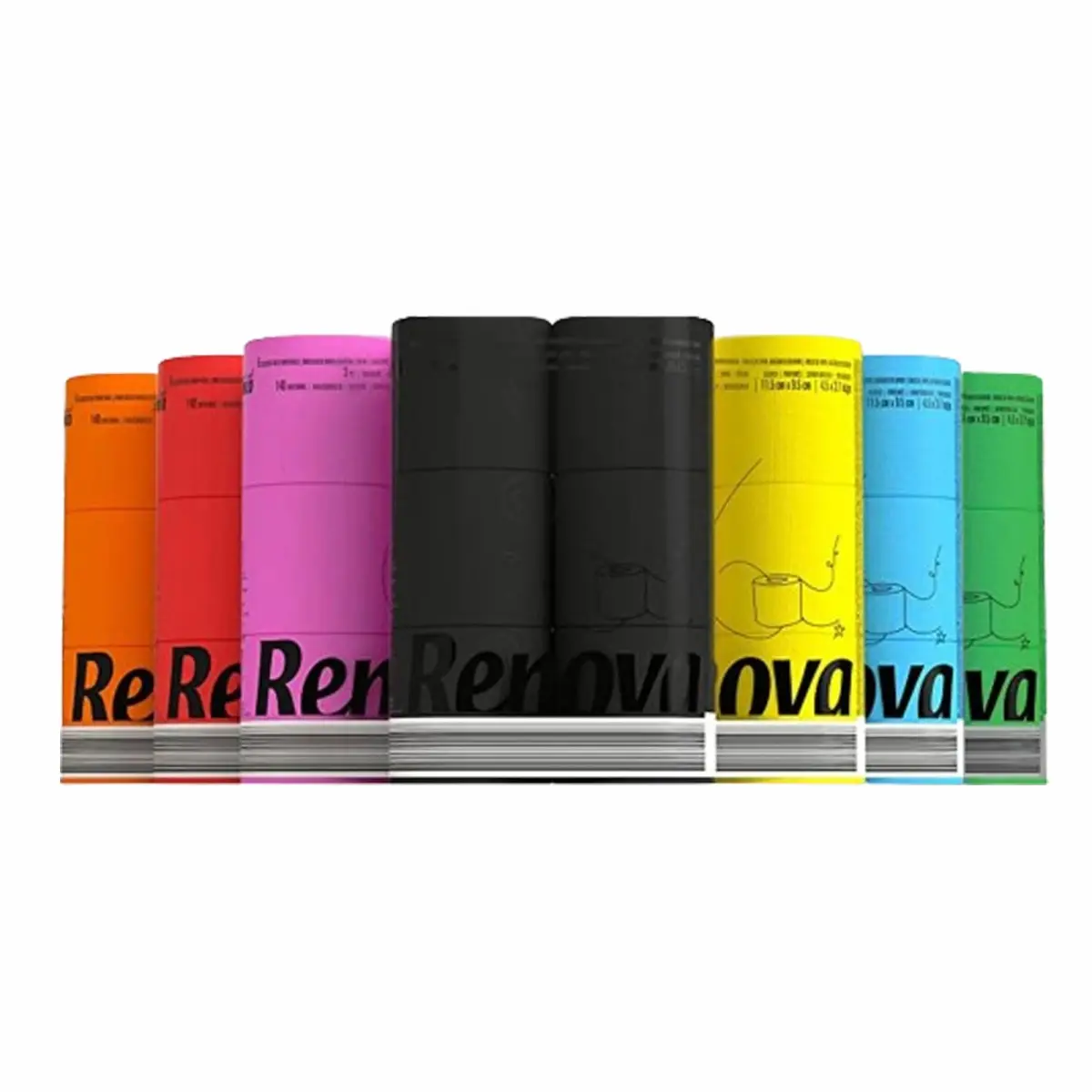 Renova Black Toilet Roll 6 Count (140 Sheets/Roll) | Triple-Ply Softness Imported from USA - view 8