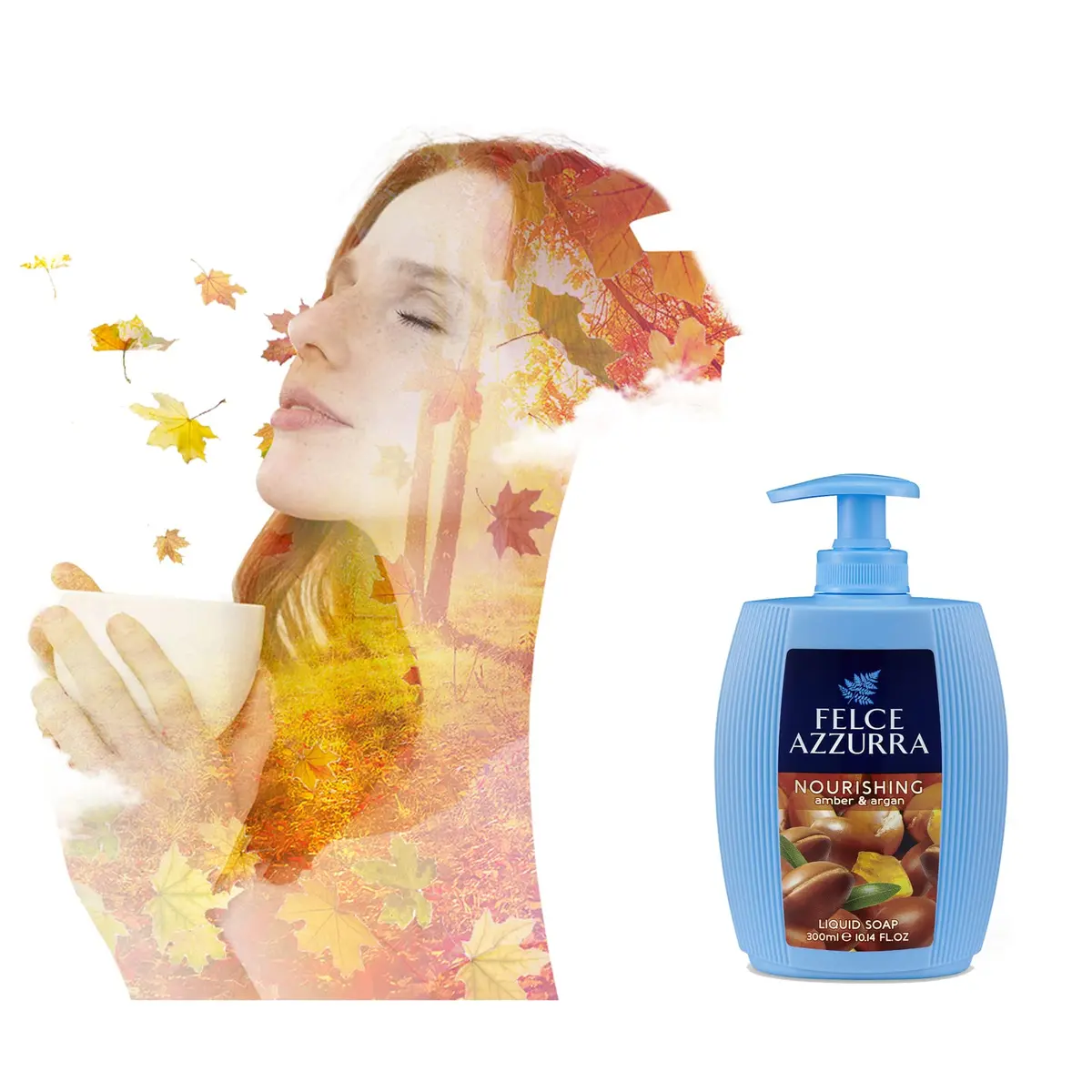 Felce Azzurra Amber & Argan Nourishing Essence Liquid Soap 299.88ml (10.14 Fl Oz) | Gently Cleanses Skin - view 2