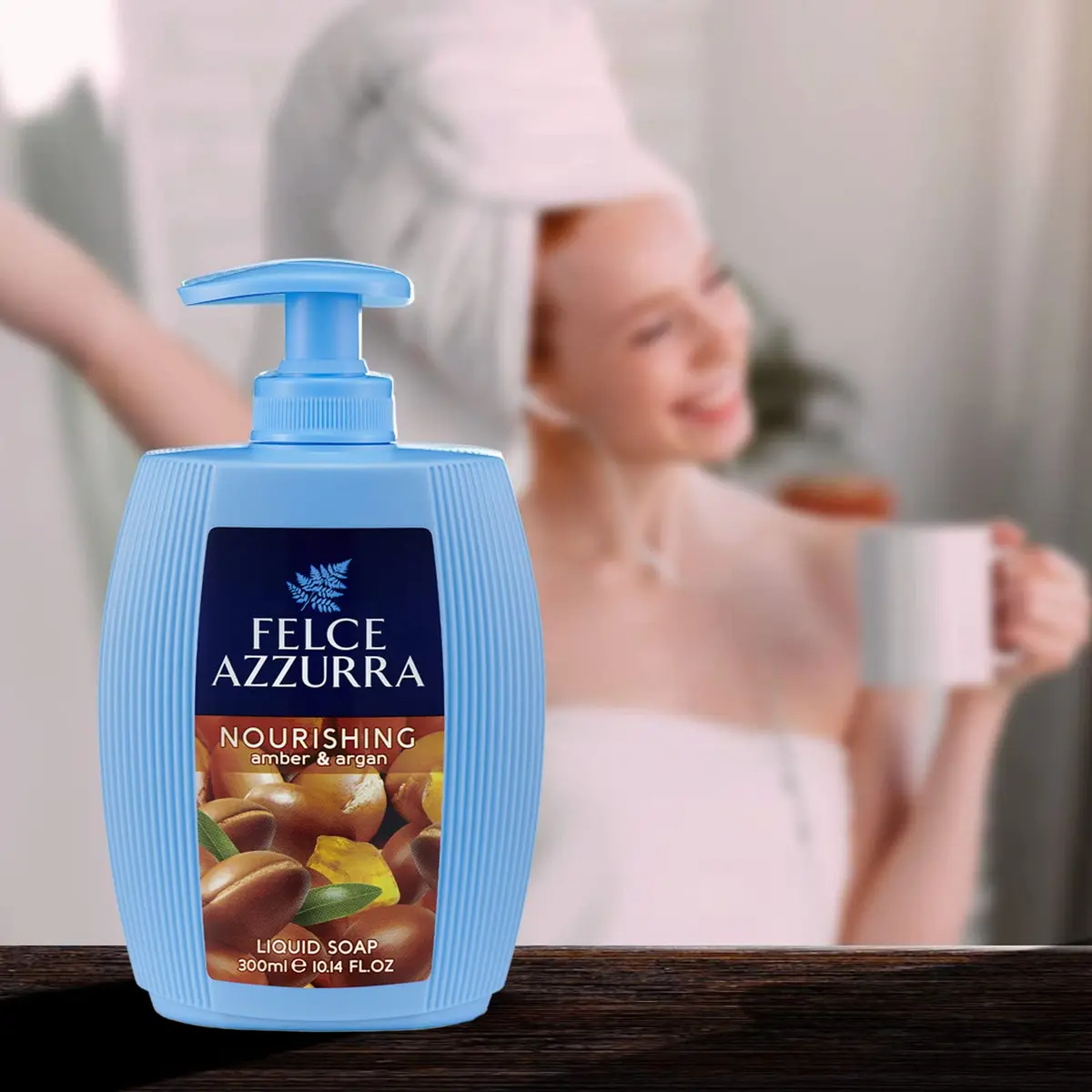 Felce Azzurra Amber & Argan Nourishing Essence Liquid Soap 299.88ml (10.14 Fl Oz) | Gently Cleanses Skin - view 4