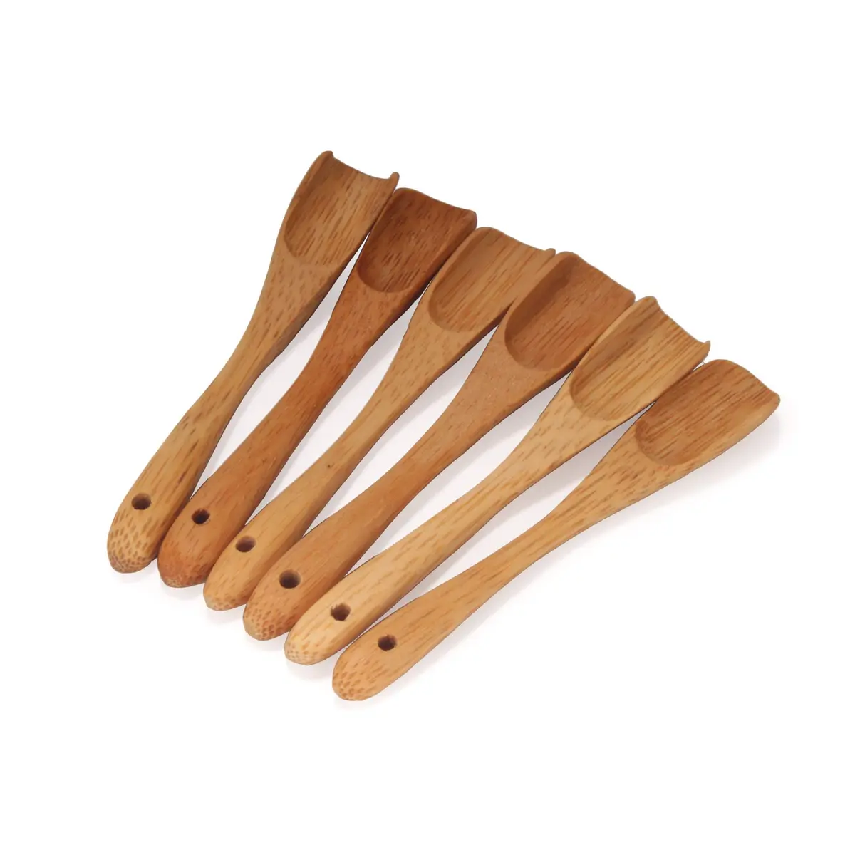 BambooMN 3.1" Small Solid Bamboo Deep Scoop | Eco-Friendly Kitchen Tool for Spices & Sauces - main product image