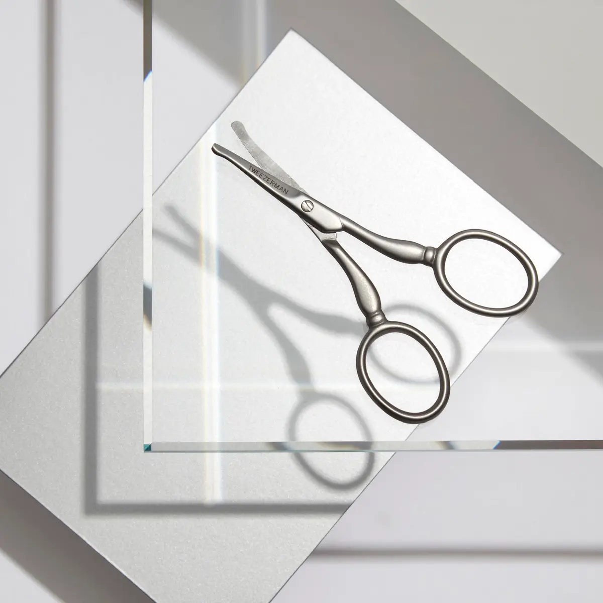Tweezerman Facial Hair Scissors For Men Stainless Steel | Precision Curved Blade - view 3