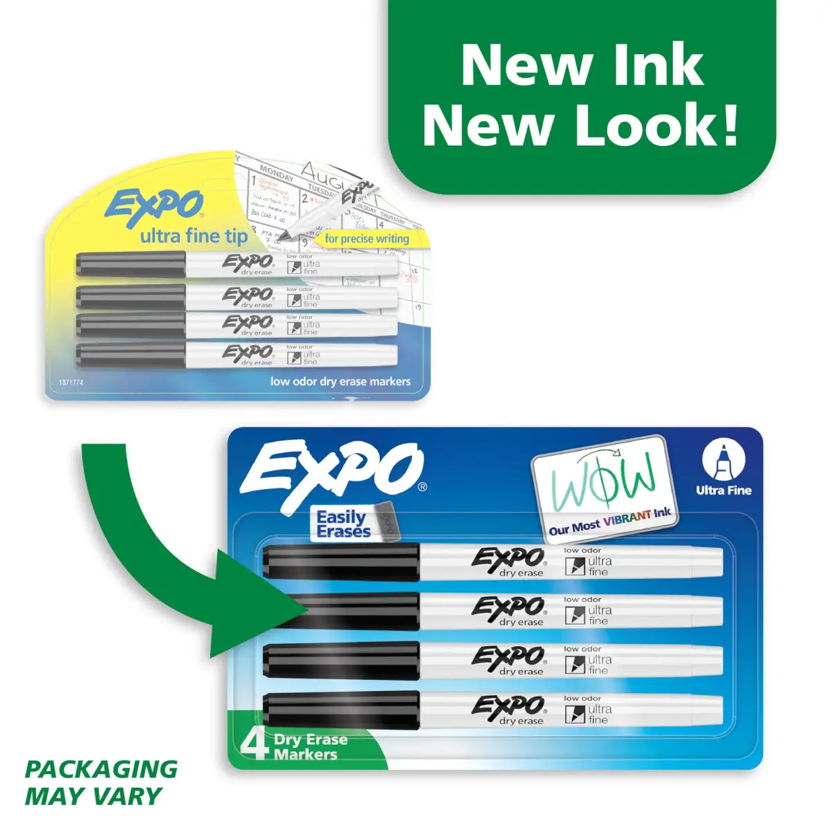 EXPO Black Dry Erase Markers, Ultra Fine Tip, 4 Count | Smooth Ink Flow for Precise Marking - view 3
