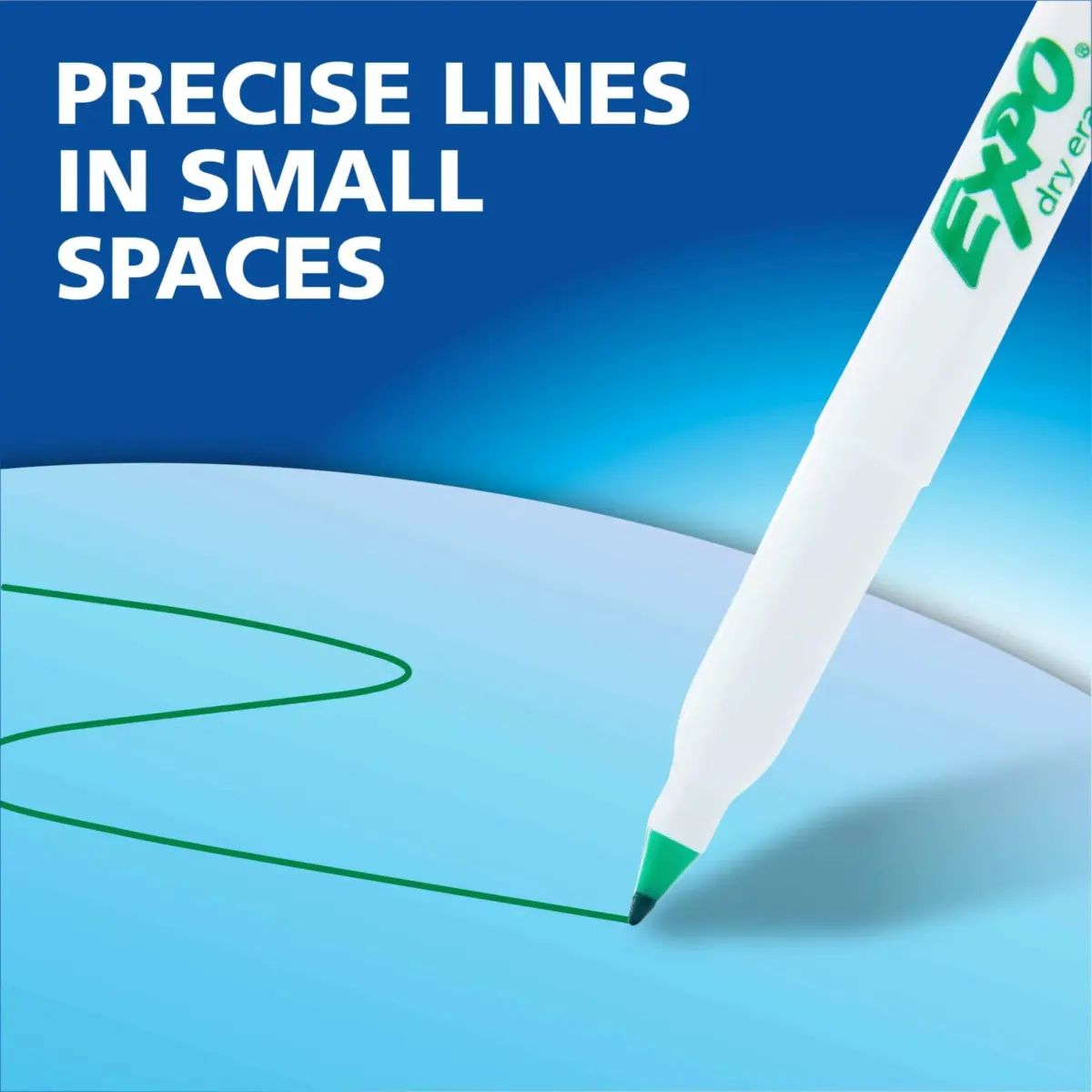 EXPO Low Odor Dry Erase Markers, Ultra Fine Tip, 8 Count Assorted Colors | Precise Marking for Whiteboards & Non-Porous Surfaces - view 9