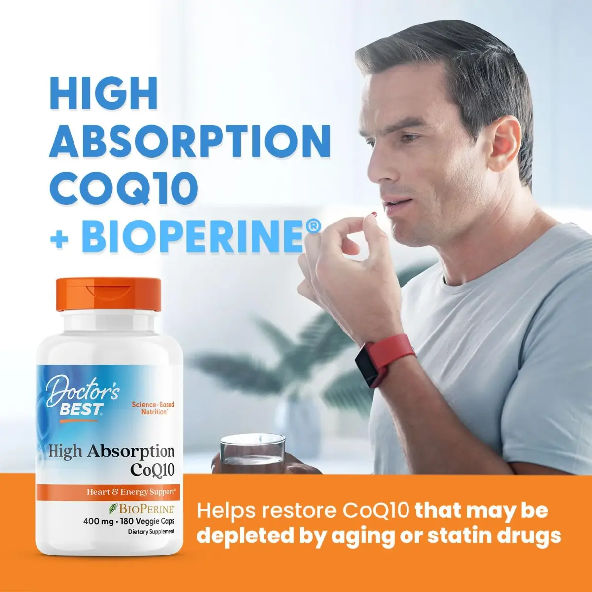 Doctor's Best High Absorption CoQ10 400mg Veg Capsules (180 Count) | Supports Heart Health & Cellular Energy Production - view 5