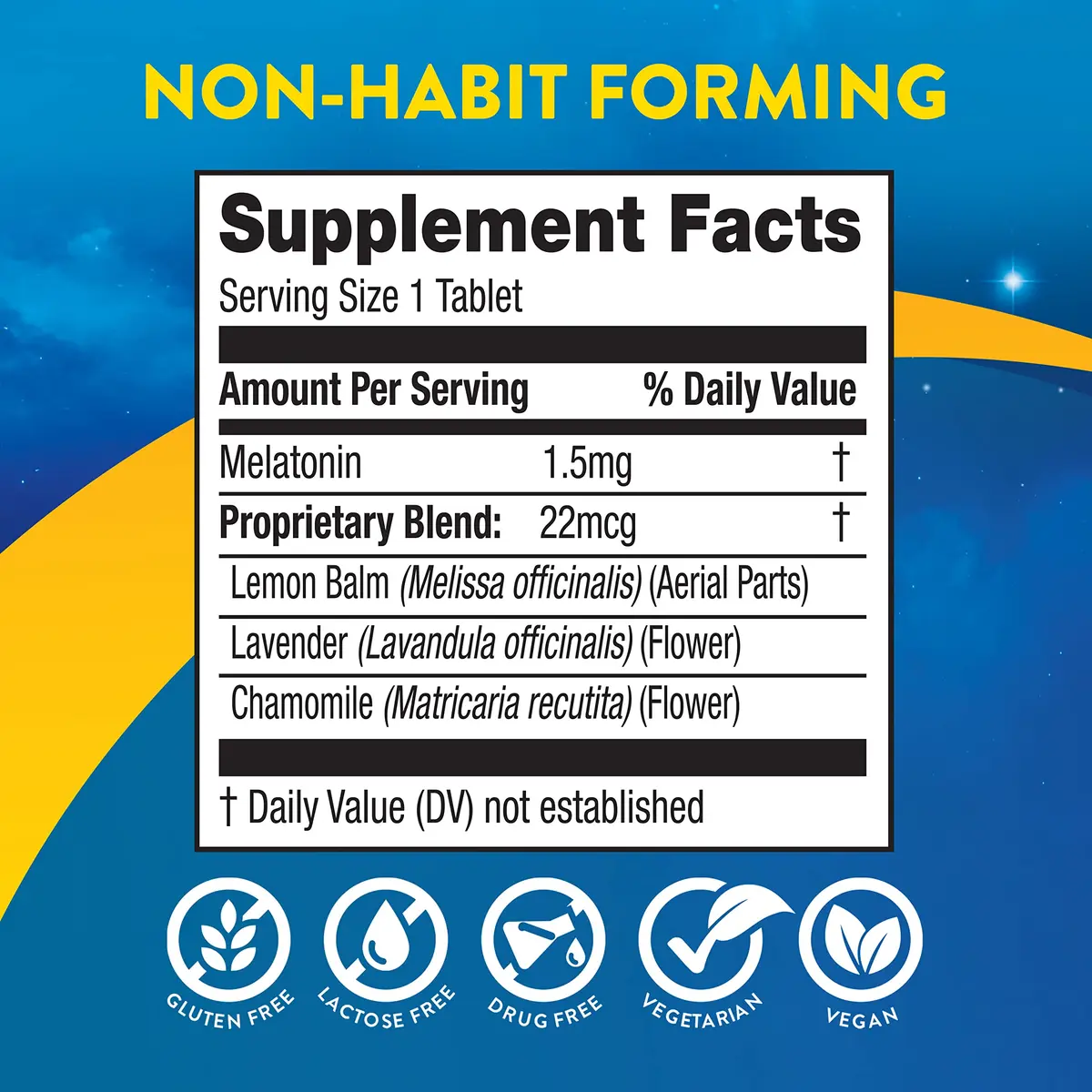 MidNite Back to Sleep 1.5 mg Low Dose Melatonin Sleep Aid, 30 Tablets | Natural Relaxation Support - view 6