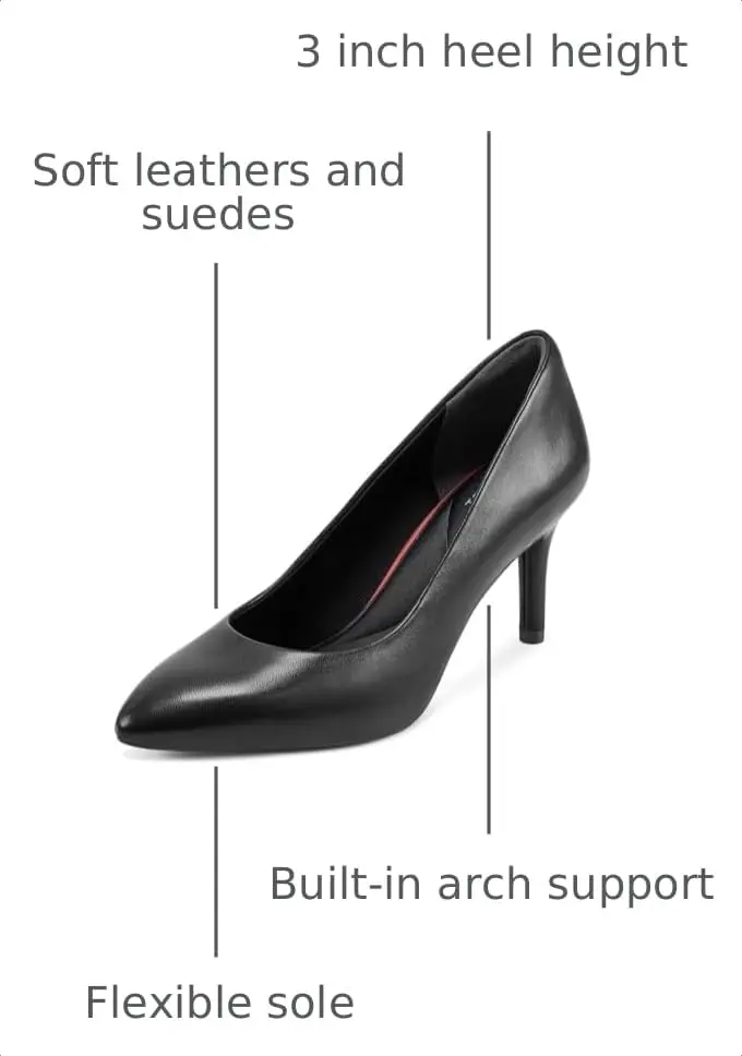 Rockport Total Motion 75mm Pointed Toe Pump 10 | Stylish Comfort for Women - view 2