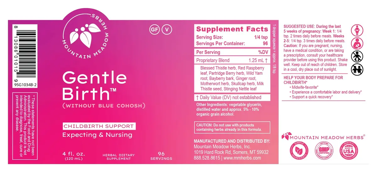 Mountain Meadow Herbs Gentle Birth Prep, Without Blue Cohosh, 4oz | Supports Labor & Recovery - view 7