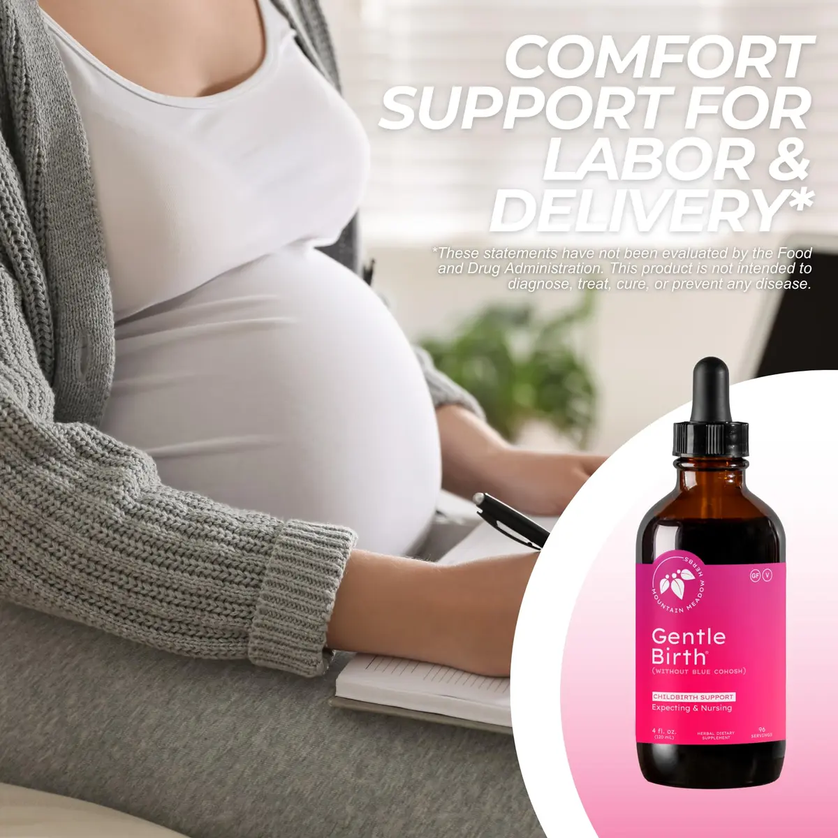 Mountain Meadow Herbs Gentle Birth Prep, Without Blue Cohosh, 4oz | Supports Labor & Recovery - view 3
