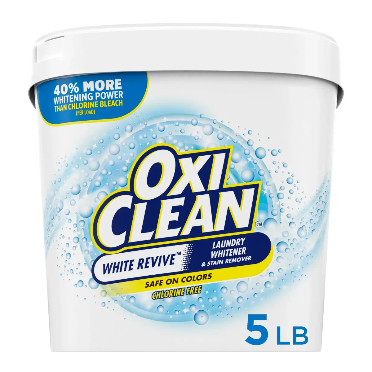 OxiClean White Revive Laundry Whitener and Stain Remover Powder 2.27 kg (5 lb) | Whitens Whites 40% Better Than Chlorine Bleach - main product image