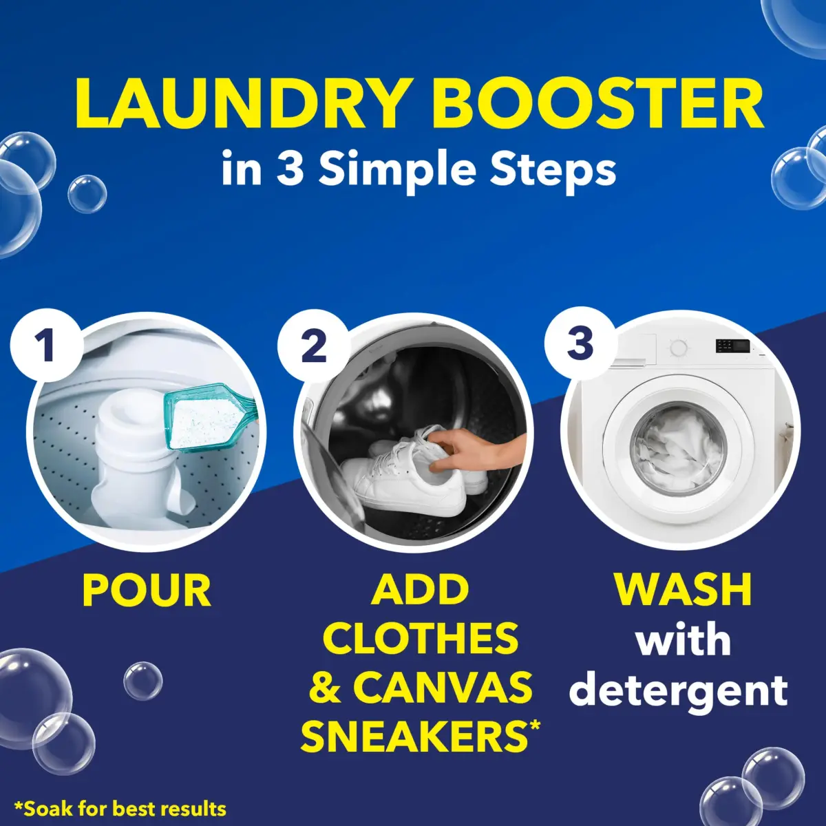OxiClean White Revive Laundry Whitener and Stain Remover Powder 2.27 kg (5 lb) | Whitens Whites 40% Better Than Chlorine Bleach - view 6